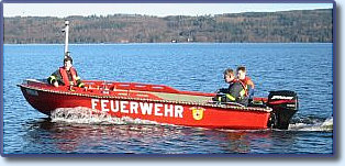 Sturmboot der Feuerwehr Dieen im Einsatz